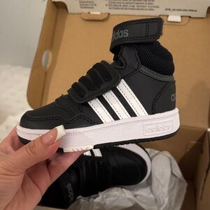 Adidas Kids Black and White Sneakers